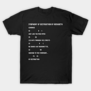 Symphony Of Destruction Chords Lyrics T-Shirt